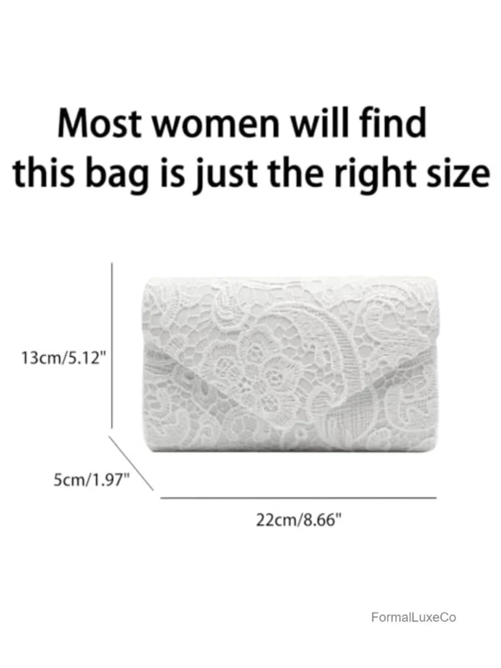 Lace Embroidered Clutch Evening Bag for Wedding Prom Party